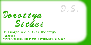 dorottya sitkei business card